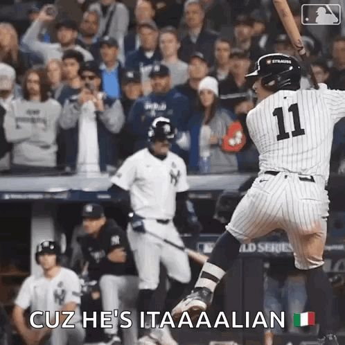 Baseball Player Swinging Bat Number 11
