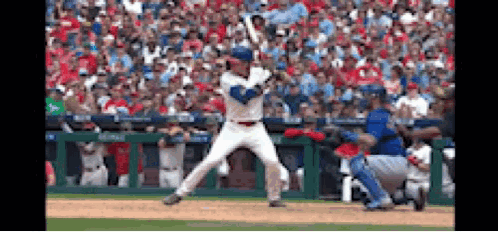 Baseball Player Swinging Bat GIF