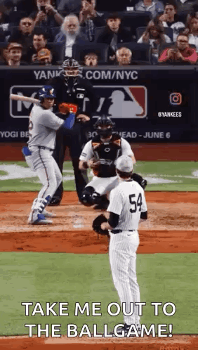 Baseball Player Swinging Bat with Pitcher on Mound