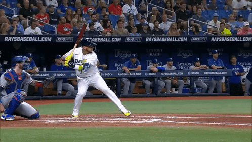 Baseball Player Swings Bat at raysbaseball.com