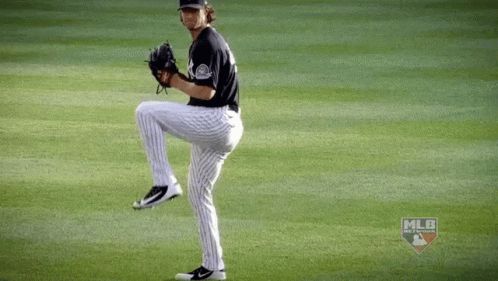Baseball Player Throwing Ball with MLB Network Logo