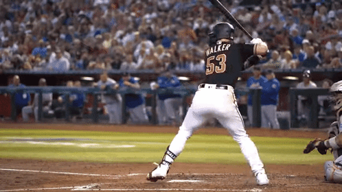 Baseball Player Walker On Jersey Back GIF