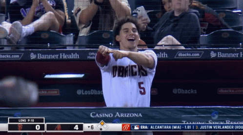 Baseball Player Wearing Arizona Jersey GIF