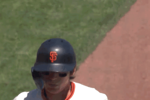 Baseball Player Wearing Black Helmet with S