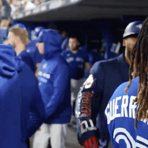 Baseball Player Wearing Blue Jersey Guerra