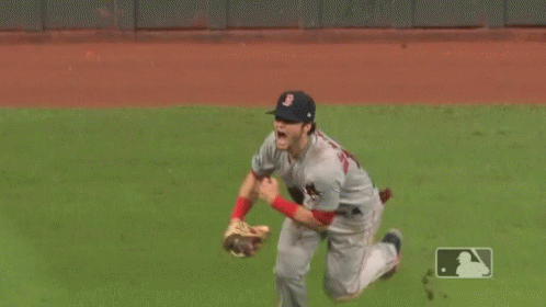 Baseball Player Wearing Boston Jersey GIF