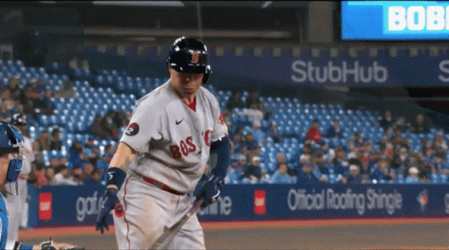Baseball Player Wearing Boston Jersey