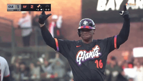 Baseball Player Wearing Giants Jersey
