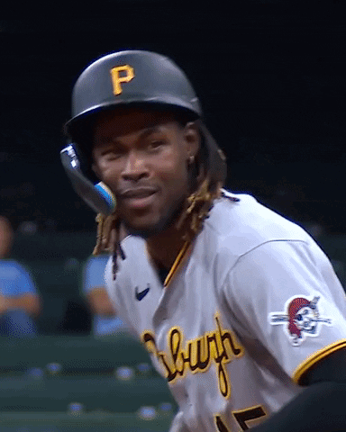 Baseball Player Wearing Helmet with P