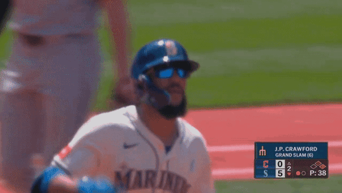 Baseball Player Wearing Sunglasses and Marines Jersey