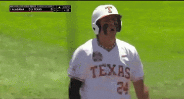 Baseball Player Wearing Texas Jersey