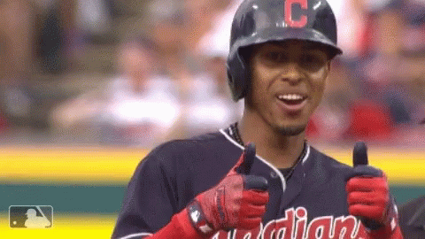 Baseball Player with C on Helmet Thumbs Up