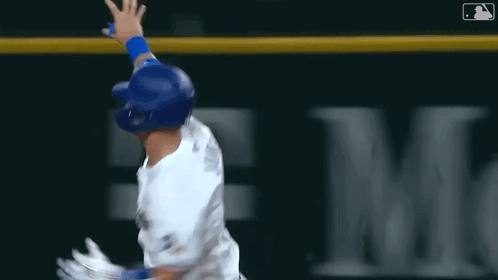 Baseball Player With Helmet And Gloves GIF
