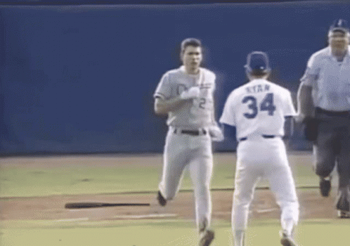 Baseball Player With Jersey Number 34
