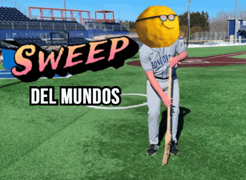 Baseball Player with Lemon Head and Sweep Del Mundos