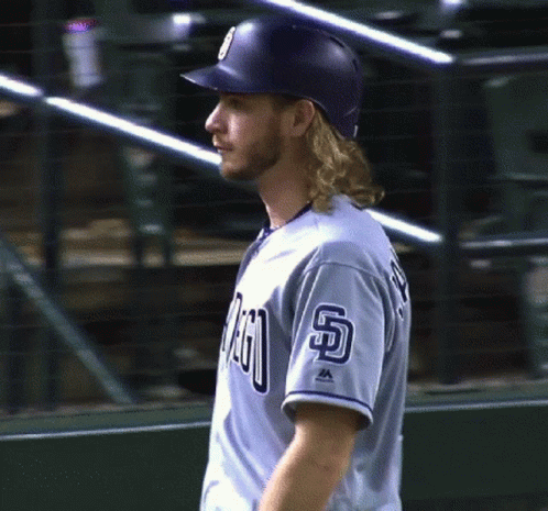 Baseball Player With Letter S on Sleeve