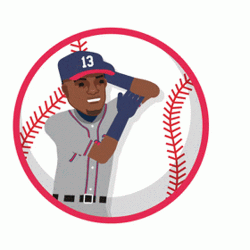 Baseball Player With Number 13 GIF