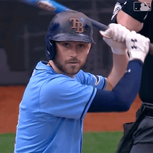 Baseball Player with TB Helmet