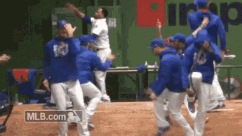 Baseball Players Dancing in Dugout