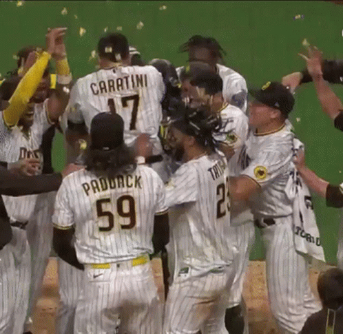 Baseball Players Group Including Number 59 GIF