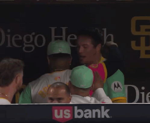 Baseball Players High Fiving