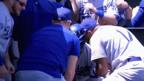 Baseball Players Huddled