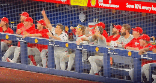 Baseball Players In Dugout Save 10% Every Hour GIF