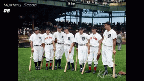 Baseball Players in Red Sox Jerseys