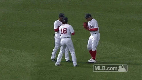 Baseball Players On Field Number 16 Jersey GIF