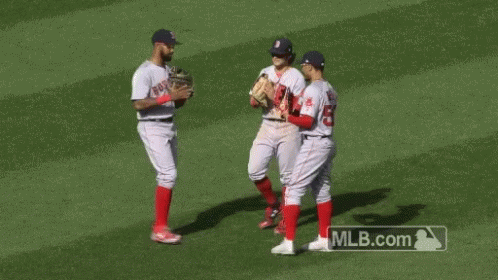 Baseball Players On Field With MLB.com Logo GIF