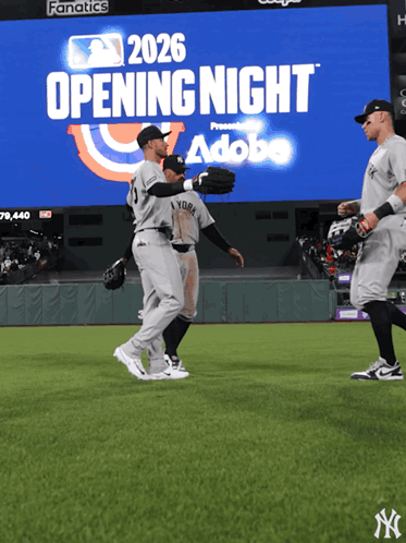 Baseball Players On The Field In Front Of A Sign That Says Adobe GIF
