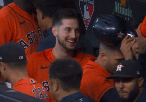 Baseball Players With Black Hat Letter A GIF