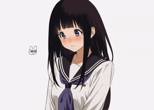 Bashful Eru Chitanda Blushing Red GIF