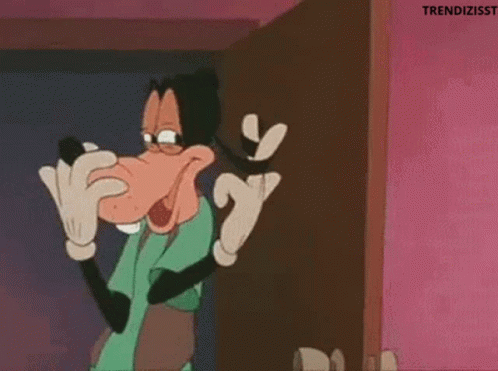 Bashful Goofy Twirling Its Long Ears GIF