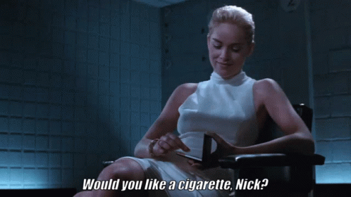 Basic Instinct Sharon Stone Like Cigarette GIF