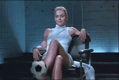 Basic Instinct Sharon Stone Playing The Football GIF
