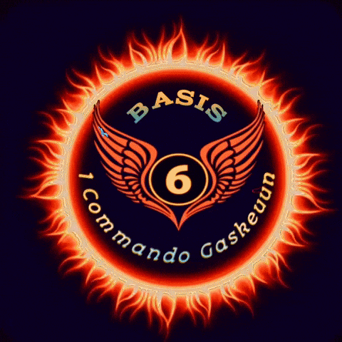 Basis Commando Gaskeurn Logo With Circle of Fire