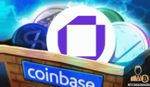 Basket Full Of Coins With Coinbase Logo GIF