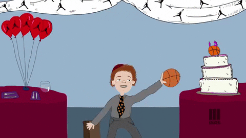 Basketball Celebration Animation Mazel Tov GIF