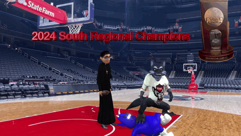 Basketball Court With 2024 South Regional Champions