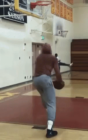 Basketball Court With Samson Sign GIF