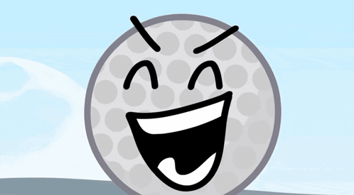 Basketball Face Next To Golf Ball Letter P GIF