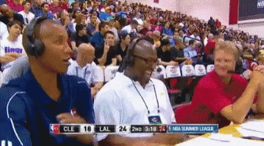 Basketball Game Between Cleveland And Los Angeles GIF