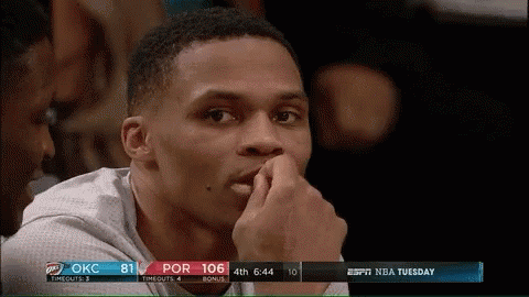 Basketball Game Between OKC And Portland GIF