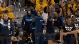 Basketball Game In Crowded Stadium GIF