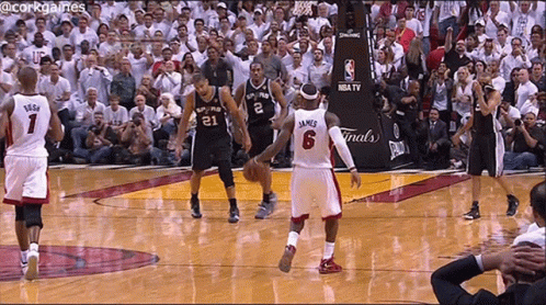 Basketball Game in Front of NBA TV