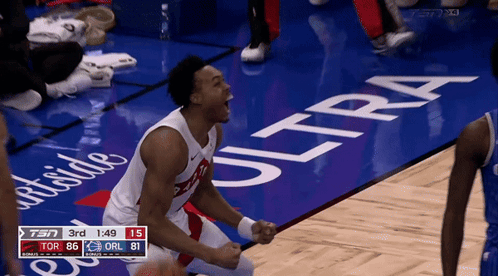Basketball Game In Front Of Ultra Banner GIF