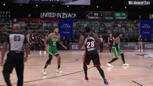 Basketball Game In Front Of United In Black Ad GIF
