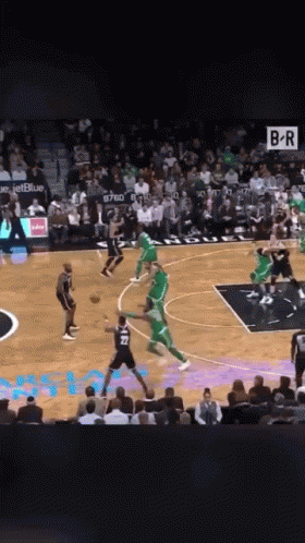 Basketball Game In Stadium With BR Sign GIF