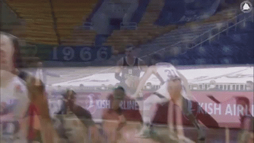 Basketball Game in Stadium With Kish Air Ads